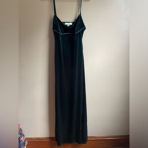 Y2K thirty/thirty emerald green velvet size M babydoll empire waist formal